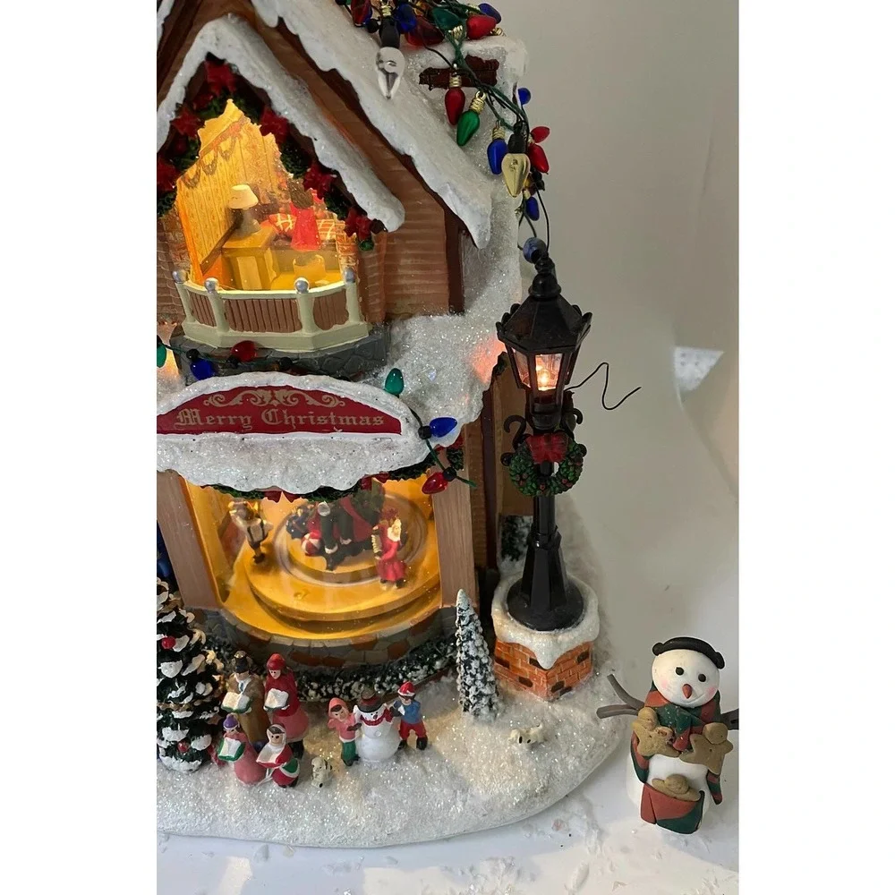 Allstate Floral~ Holiday House~ Large animated Box Victorian VNTG - Picture 8 of 12